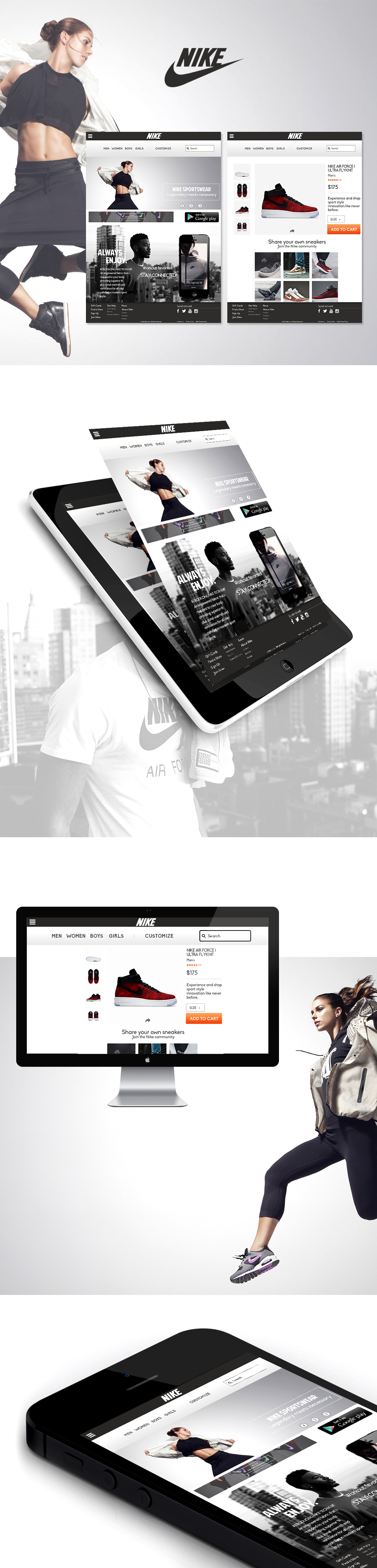 visuel Site e-commerce UI/UX – Nike
