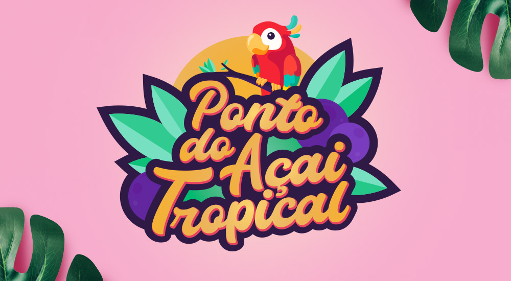 Logo Ponto do Açai tropical restauration graphiste orléans thomas burguet