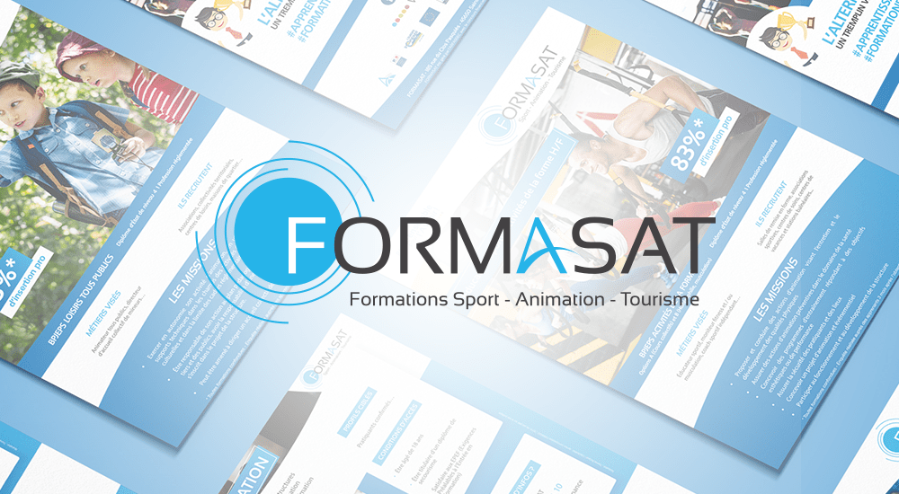 Création flyer fiches métiers formasat graphiste orléans thomas burguet freelance