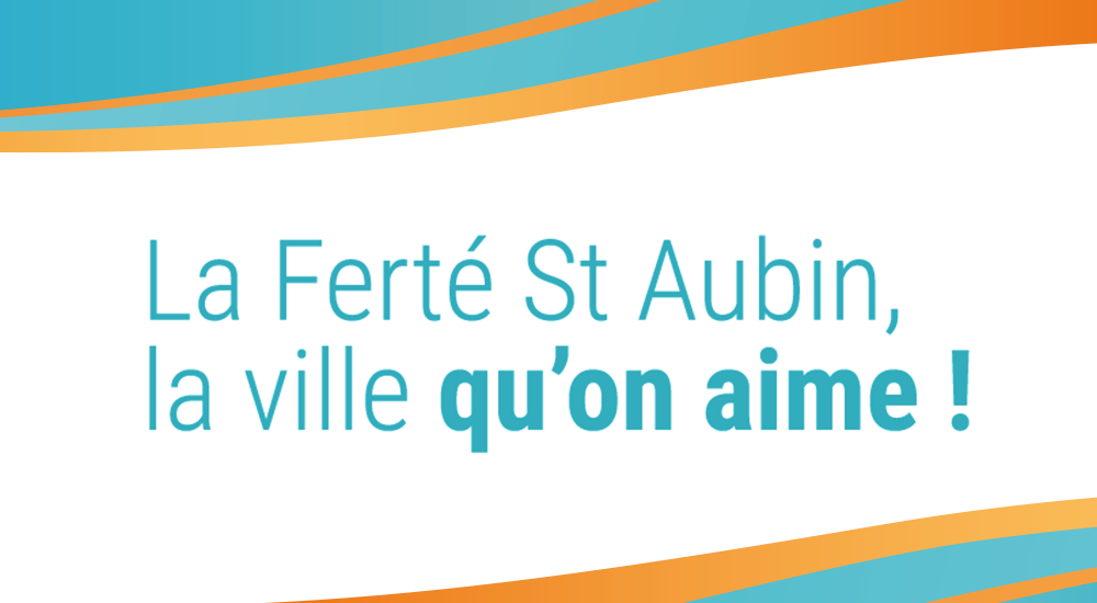 Logo campagne électorale municipales 2020 la ferté saint aubin la ville qu'on aime ! candidate Constance de Pélichy graphiste orléans thomas burguet freelance