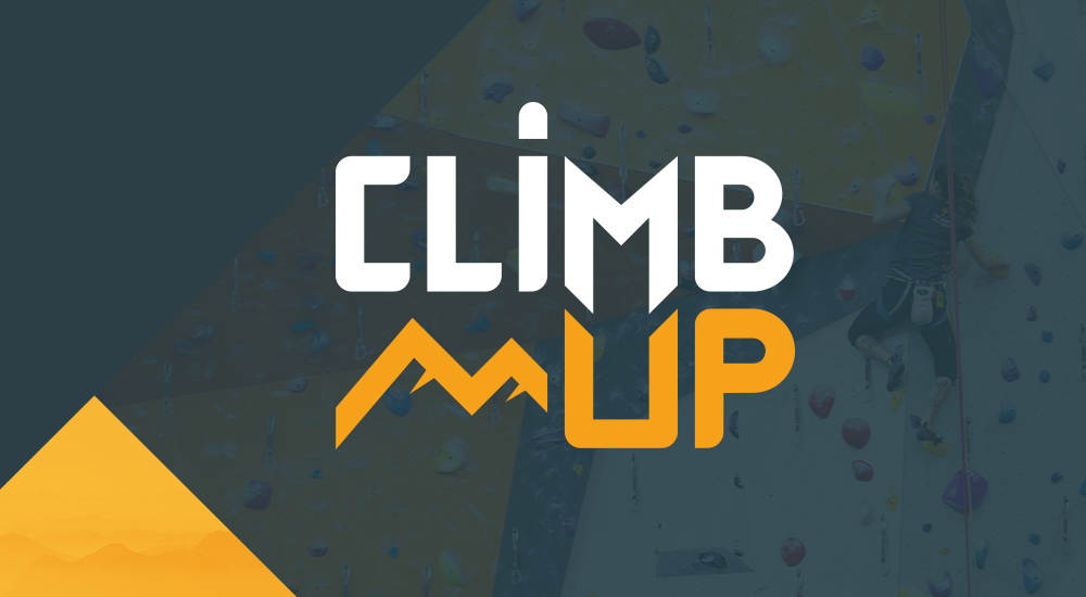 Le logo de Climb Up, reflet de l'évolution : blocs, voies, et créativité. 🎨🧗‍♀️